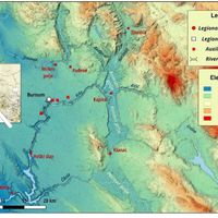 Fig. 4. Military occupation of the middle and upper Krka valley in Roman times (Cesarik 2017, 364) 