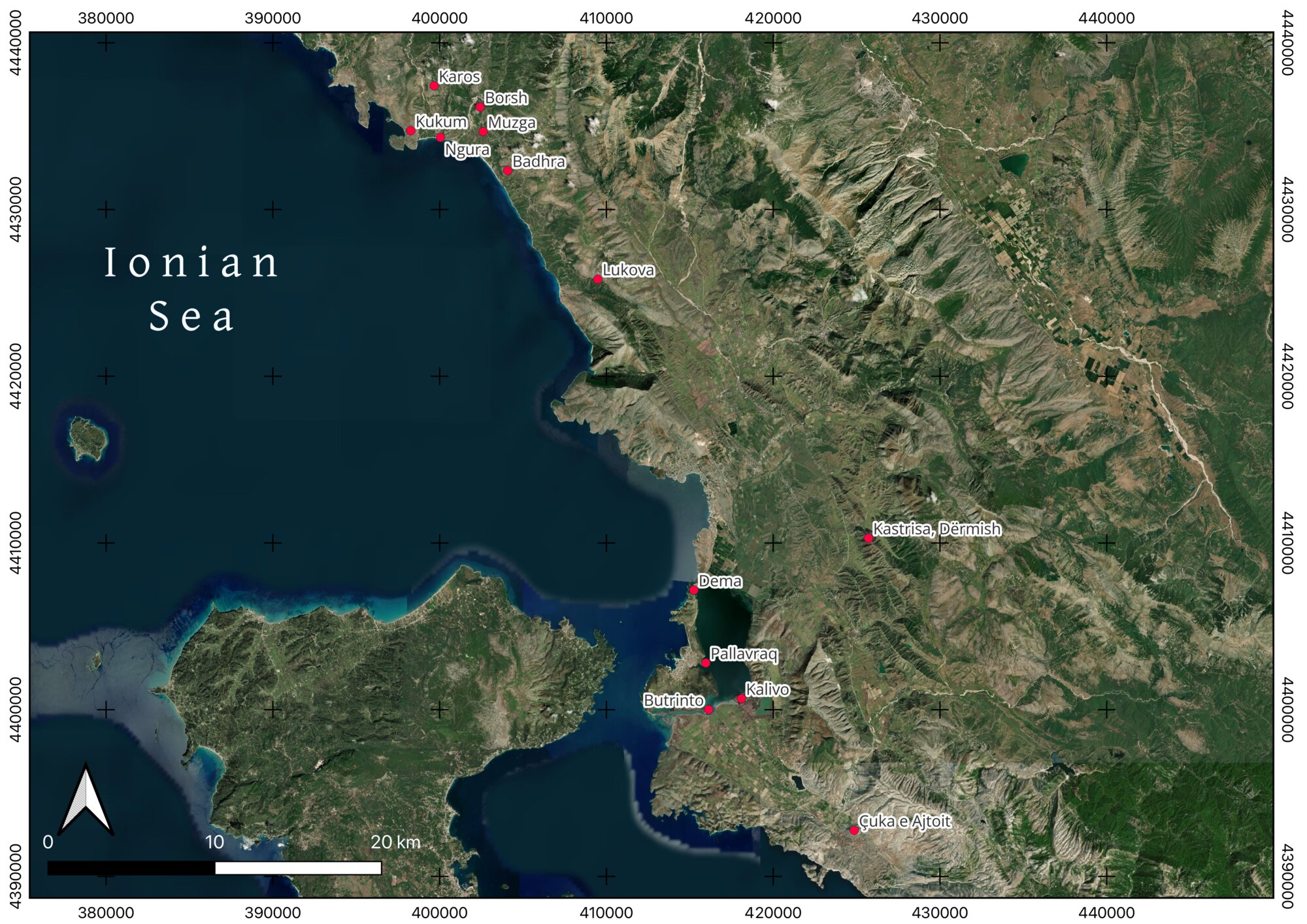Figure 3 - Sites involved in FortNet’s fieldwork activities through excavations and surveys