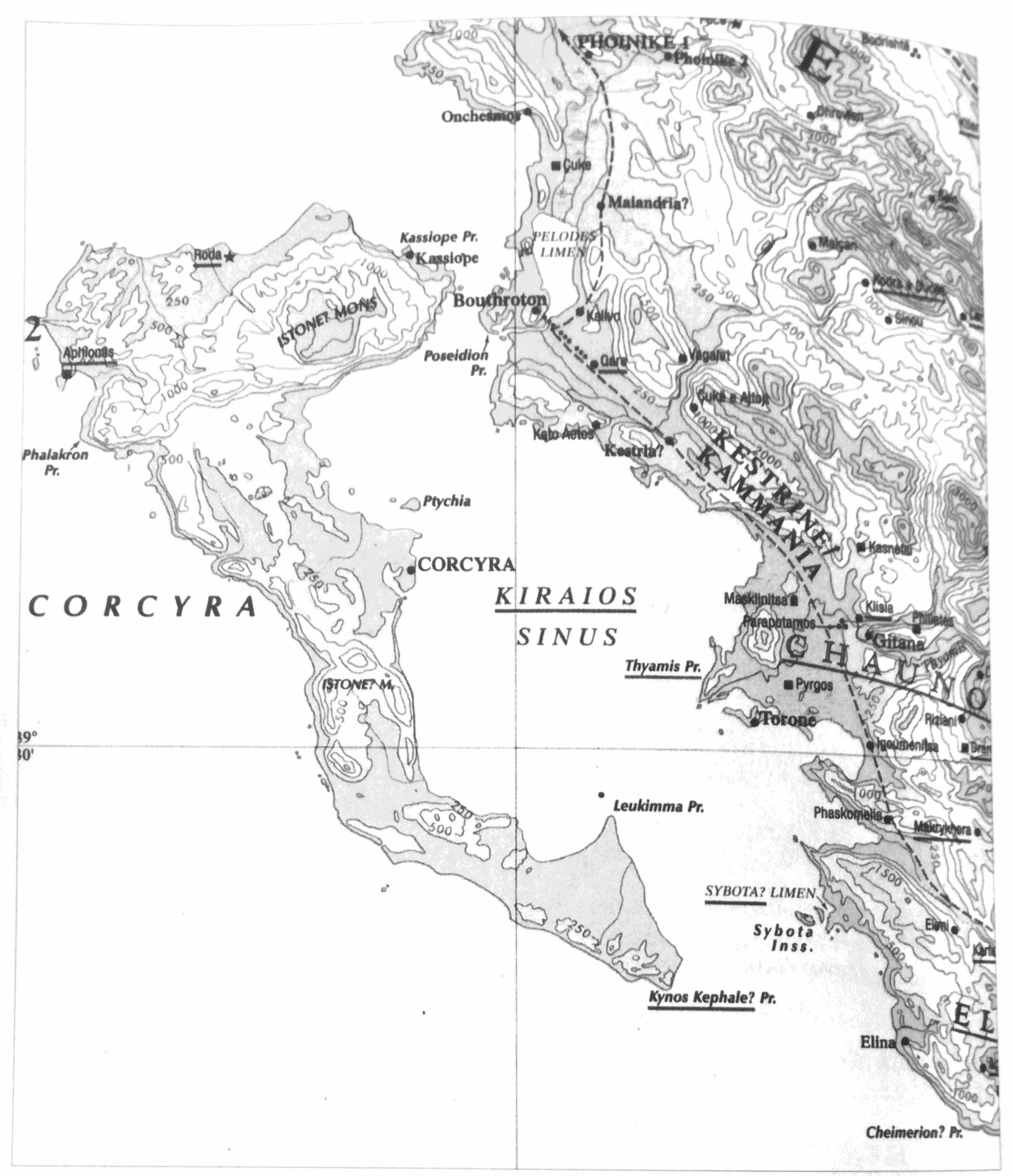  Figure 1. Corcyra and the Epirote coast (Carusi 2011) 