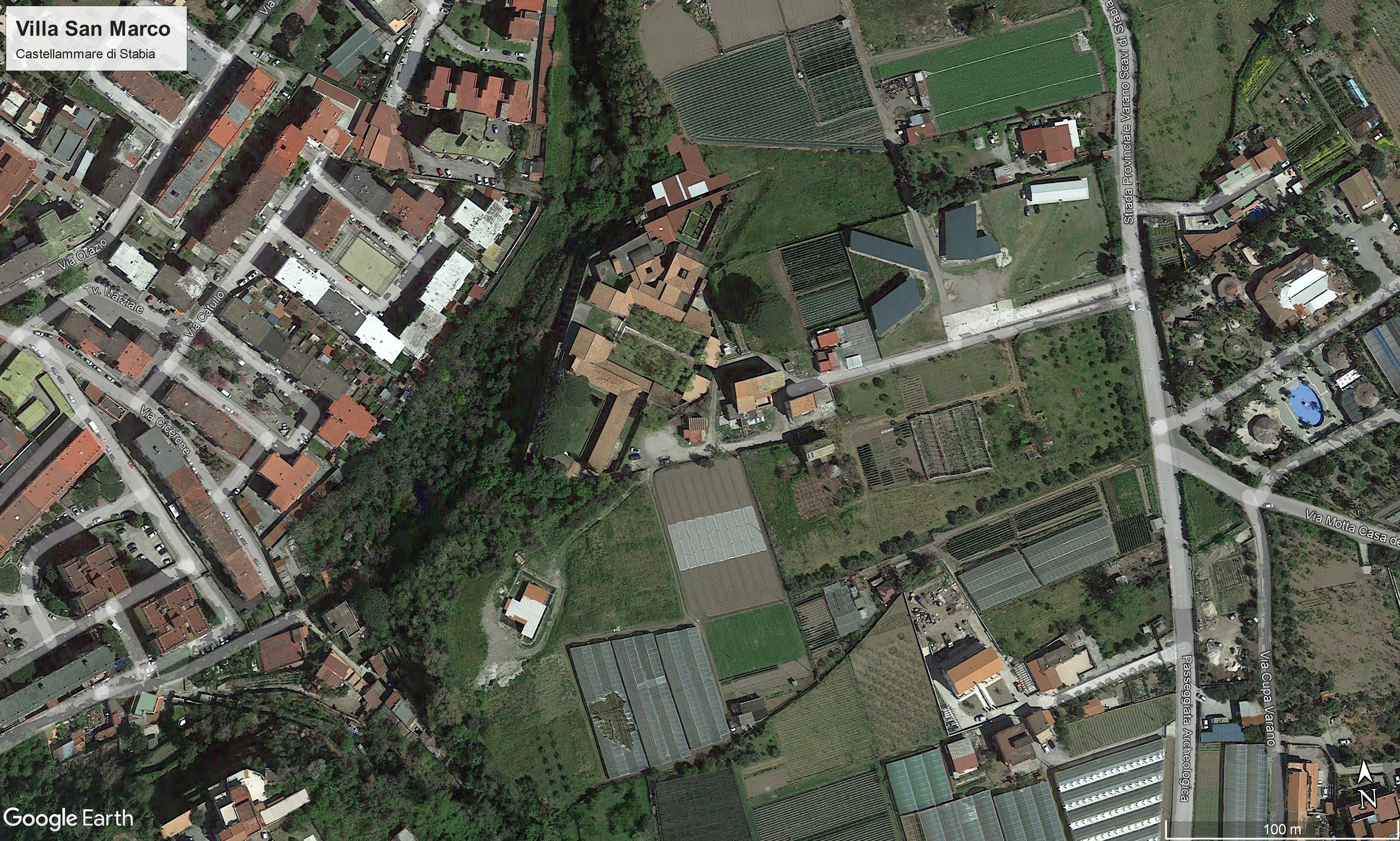 Figure 1. Castellammare di Stabia, Villa San Marco. Aerial view of the ancient complexes (from Google Earth) 